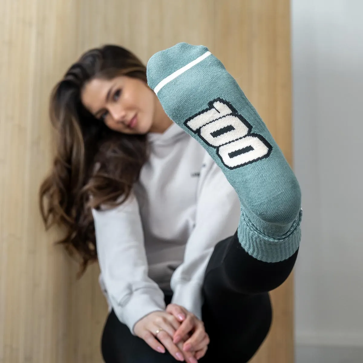 100 Moss Crew Sock