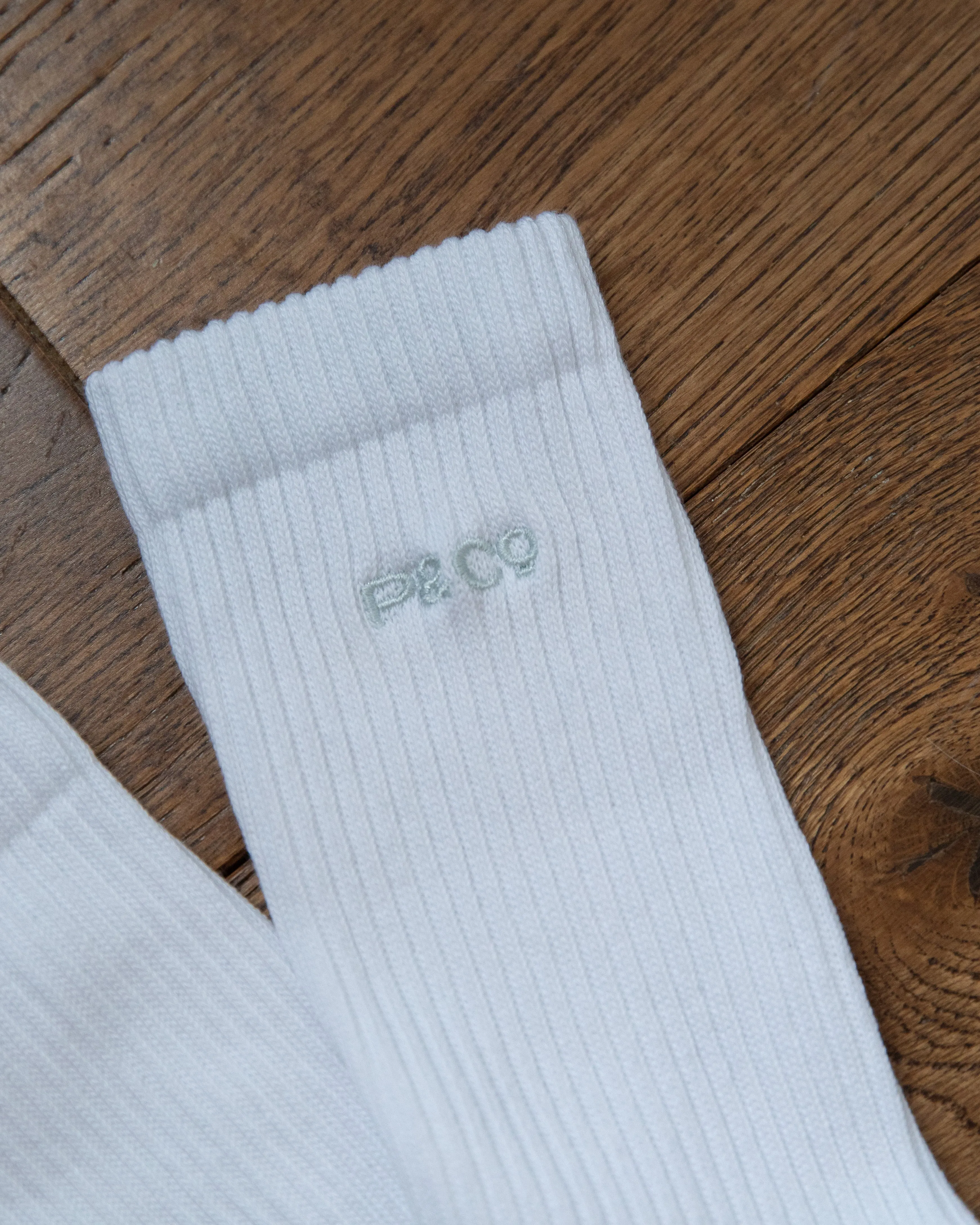 2-Pack Organic Crafted Cotton Sock - White