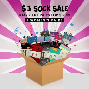 $3 Sock Sale Grab Bag - Women's (6-pairs)