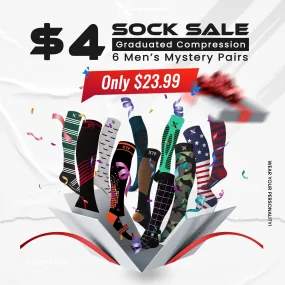 $4 Sock Sale Grab Bag - Men's (6-pairs)