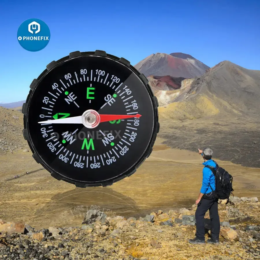 45mm Professional Aluminum Hiking Compass Navigation Tool