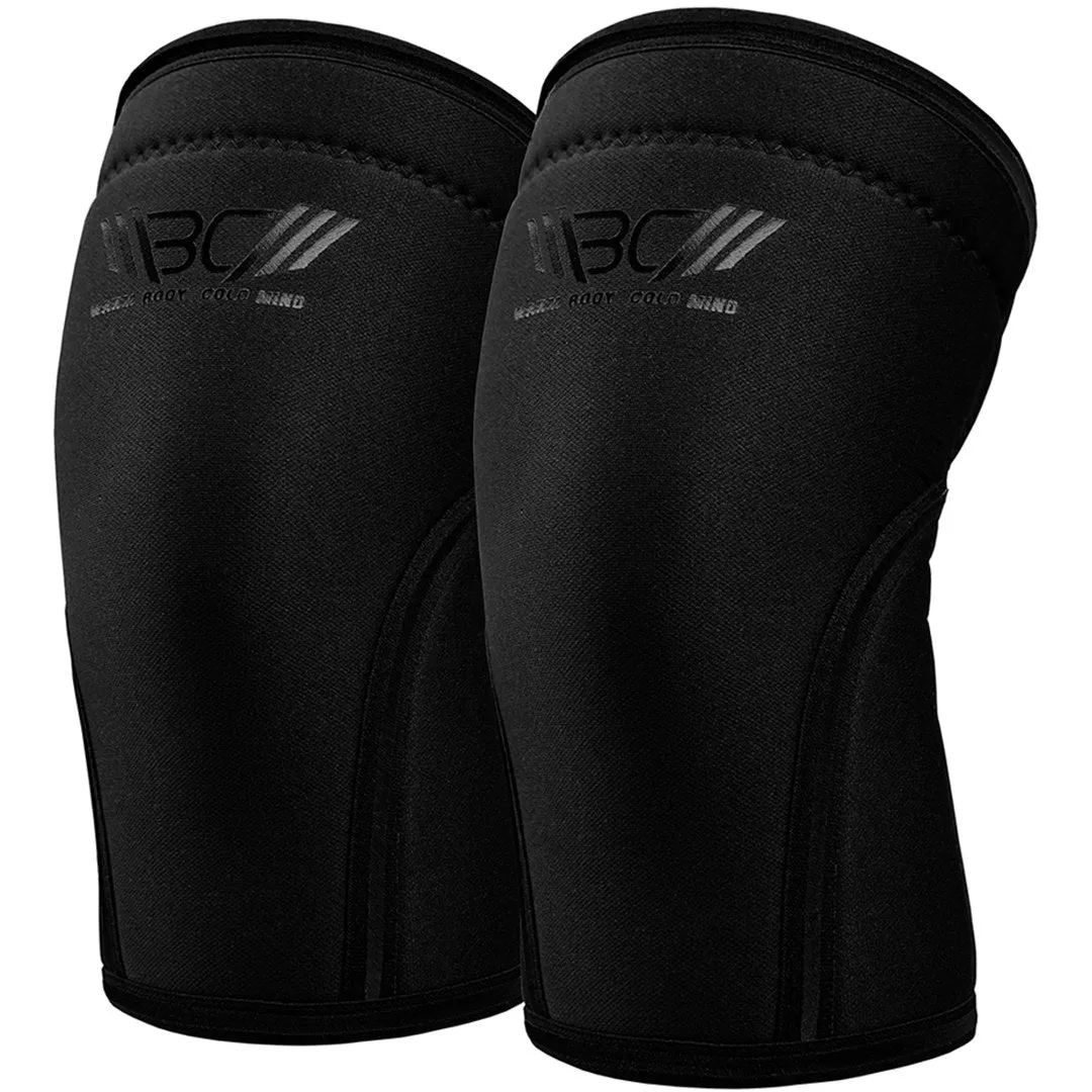 7mm Weightlifting Knee Sleeves Black