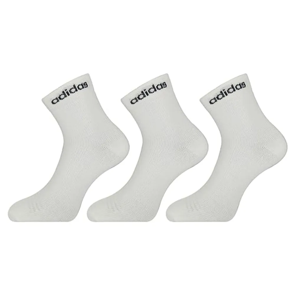 Adidas Men's Flat Knit Ankle Socks (White)