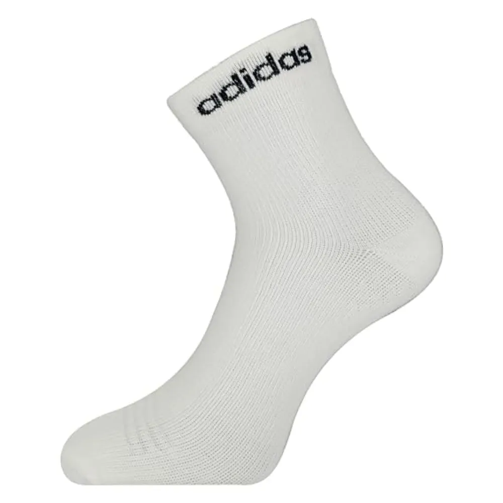 Adidas Men's Flat Knit Ankle Socks (White)