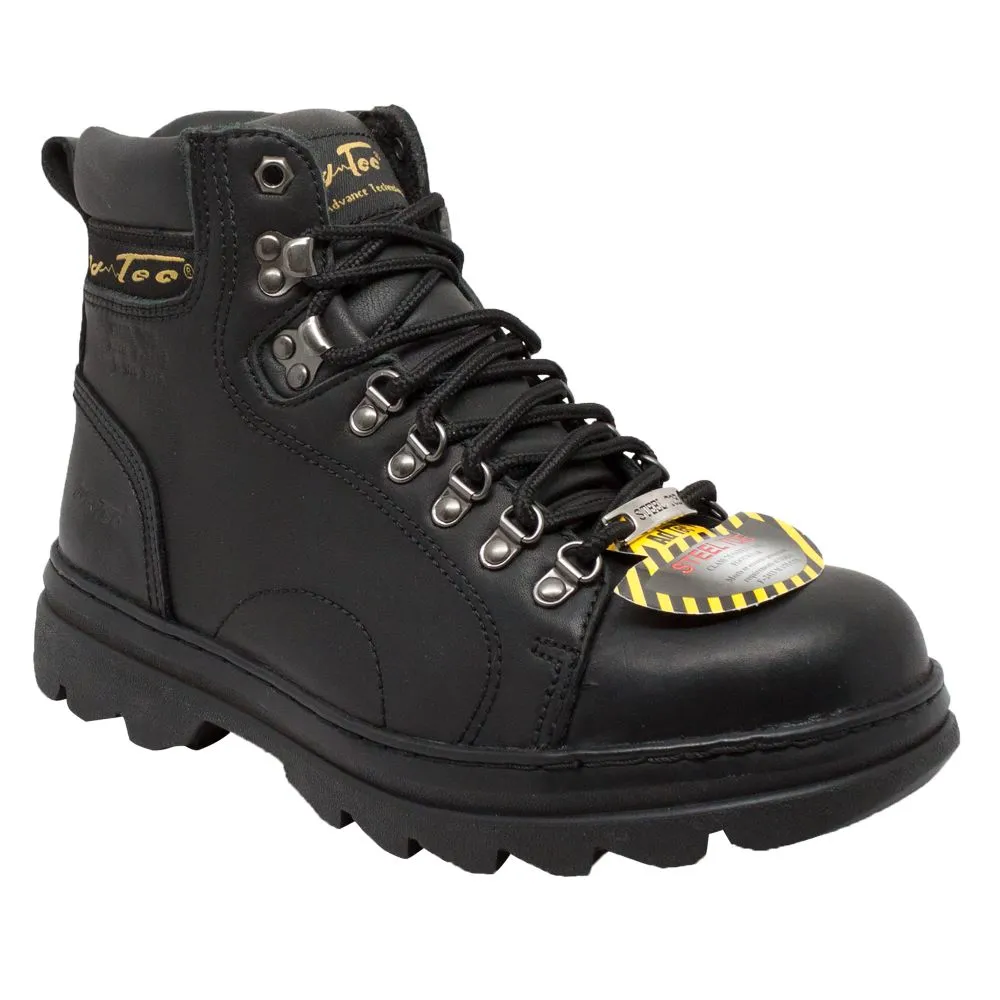 'AdTec' Men's 6" Lace Up Steel Toe - Black