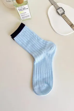 Aia Sock | Blå/Lilla | Strømper fra By Timm