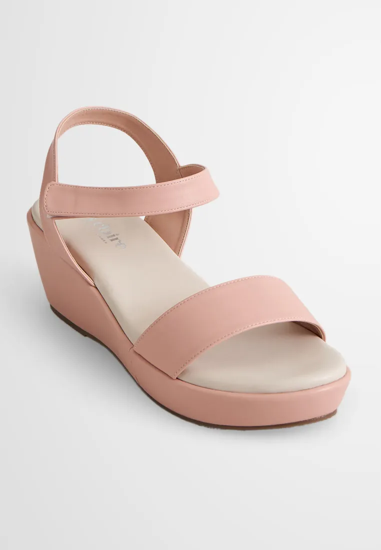 Amaya Ankle Velcro Strap Sandal Wedges