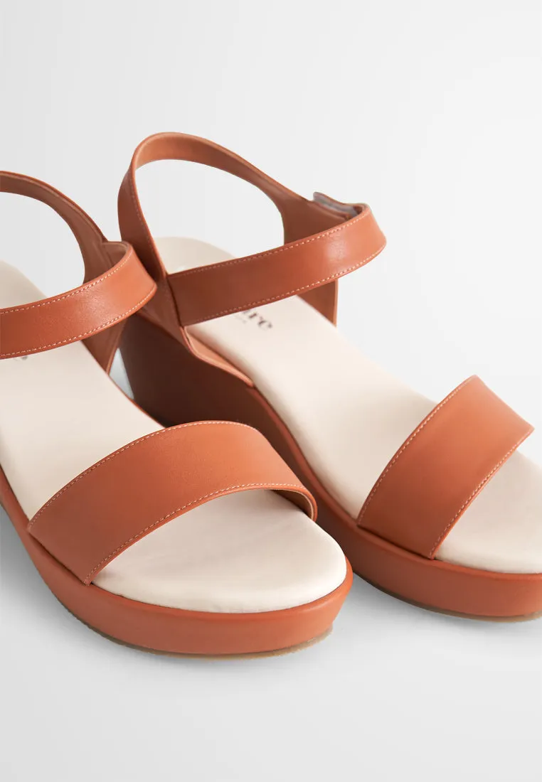 Amaya Ankle Velcro Strap Sandal Wedges