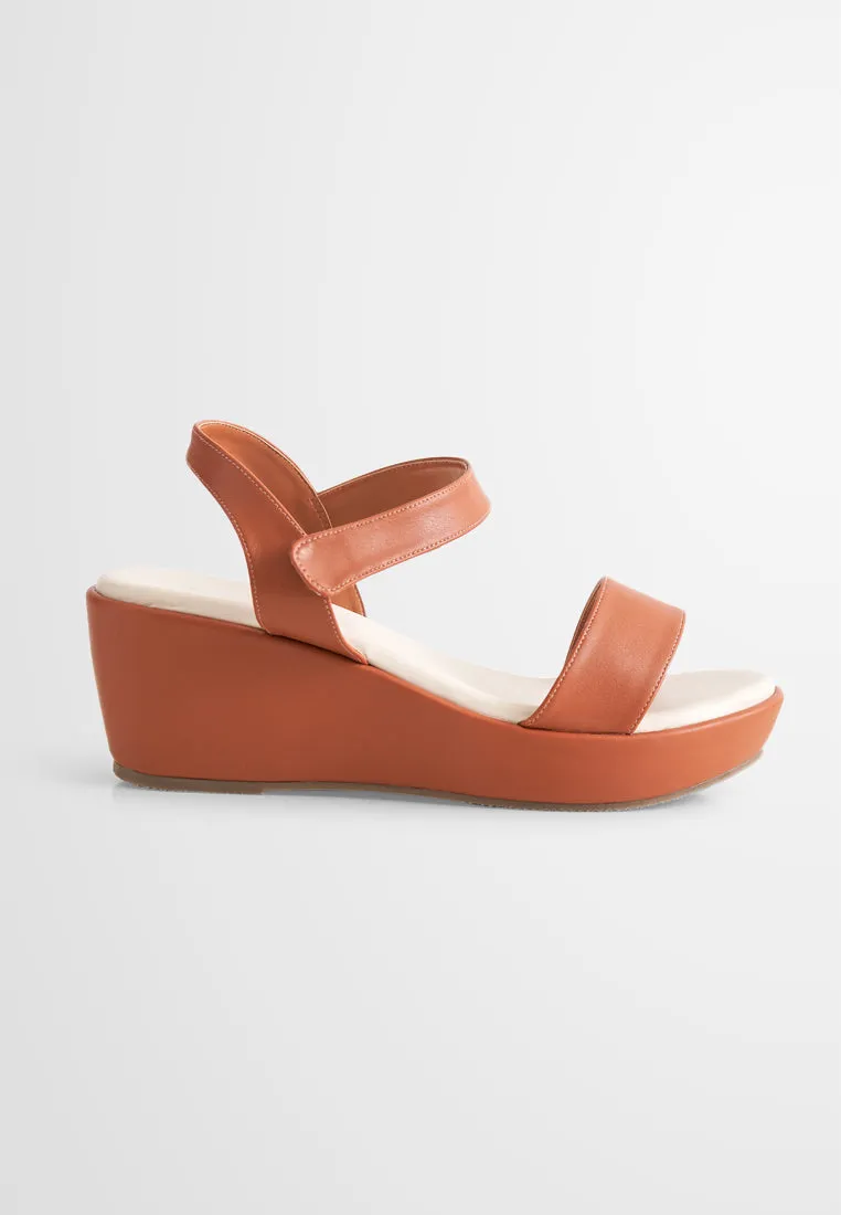 Amaya Ankle Velcro Strap Sandal Wedges