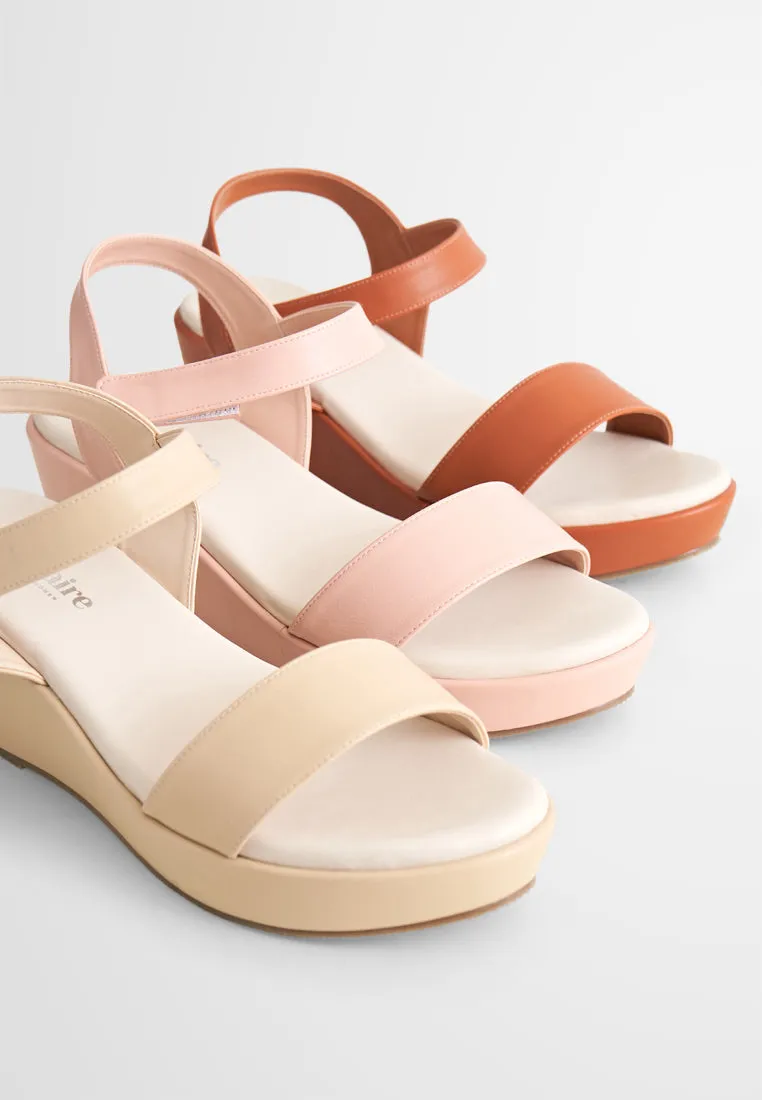 Amaya Ankle Velcro Strap Sandal Wedges