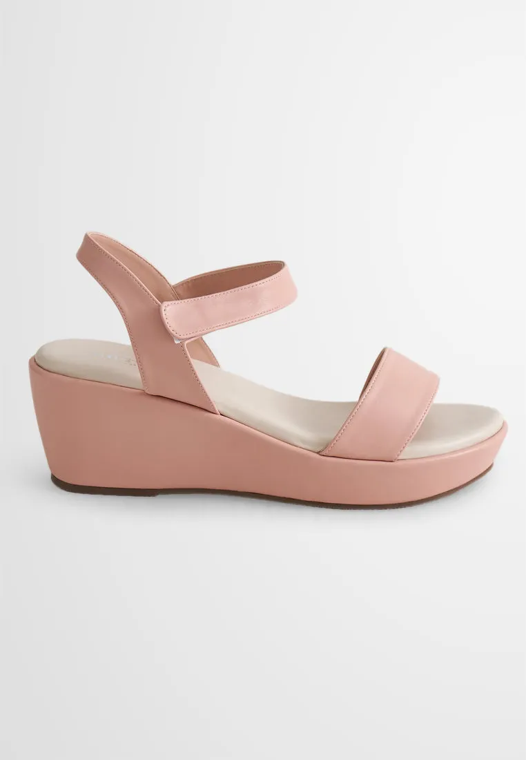 Amaya Ankle Velcro Strap Sandal Wedges