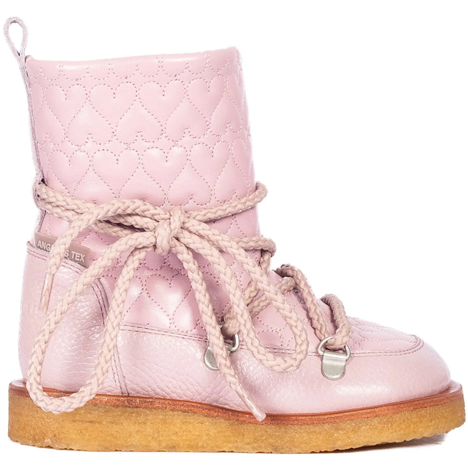 Angulus Mauve/Mauve Tex Heart Lace-Up Boot