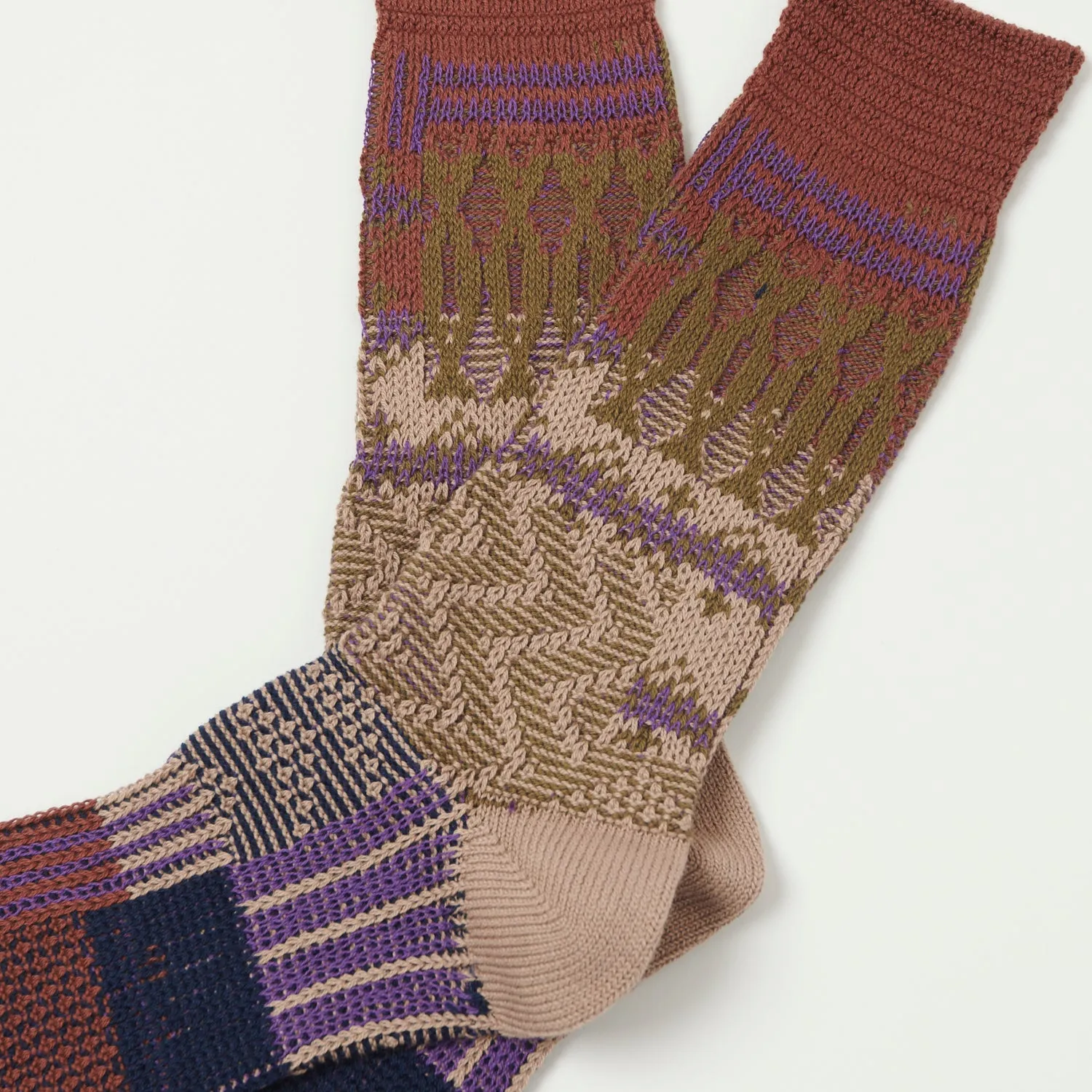 Anonymous Ism Multi Links JQ Crew Sock - Brown