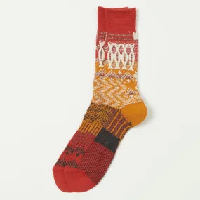 Anonymous Ism Multi Links JQ Crew Sock - Red