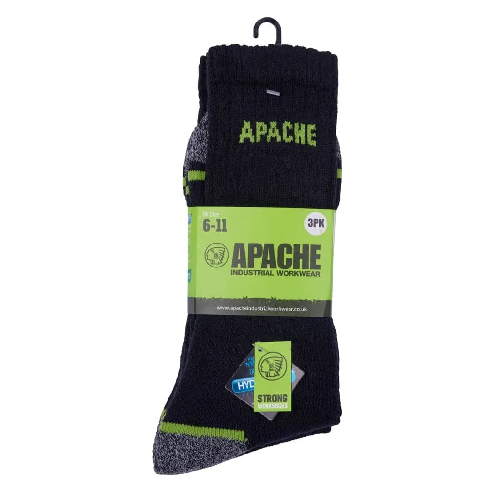 Apache Burlington Hydrovent 3 Pack Work Sock