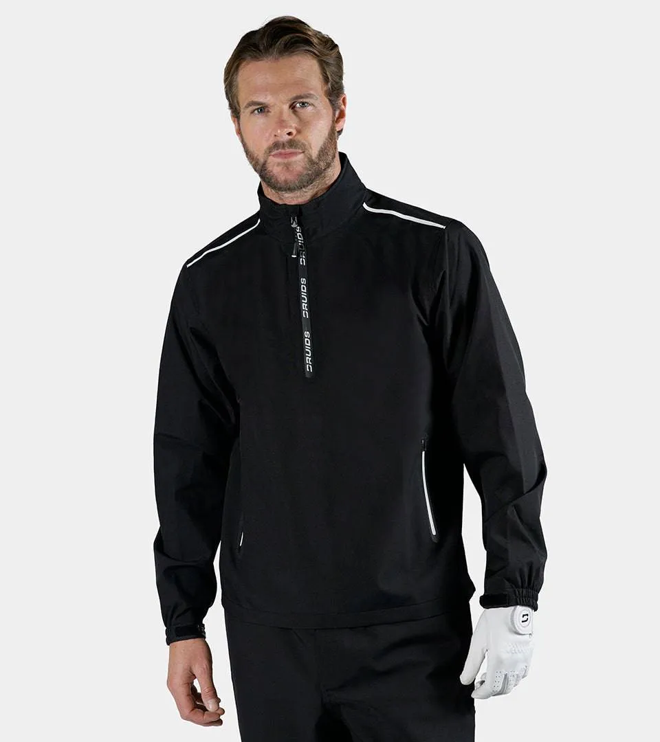 AQUA SHIELD 1/4 ZIP RAIN JACKET - BLACK