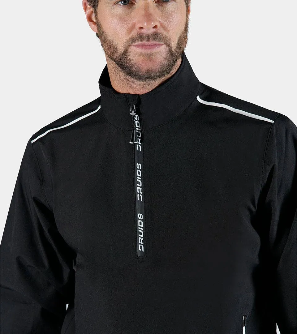 AQUA SHIELD 1/4 ZIP RAIN JACKET - BLACK