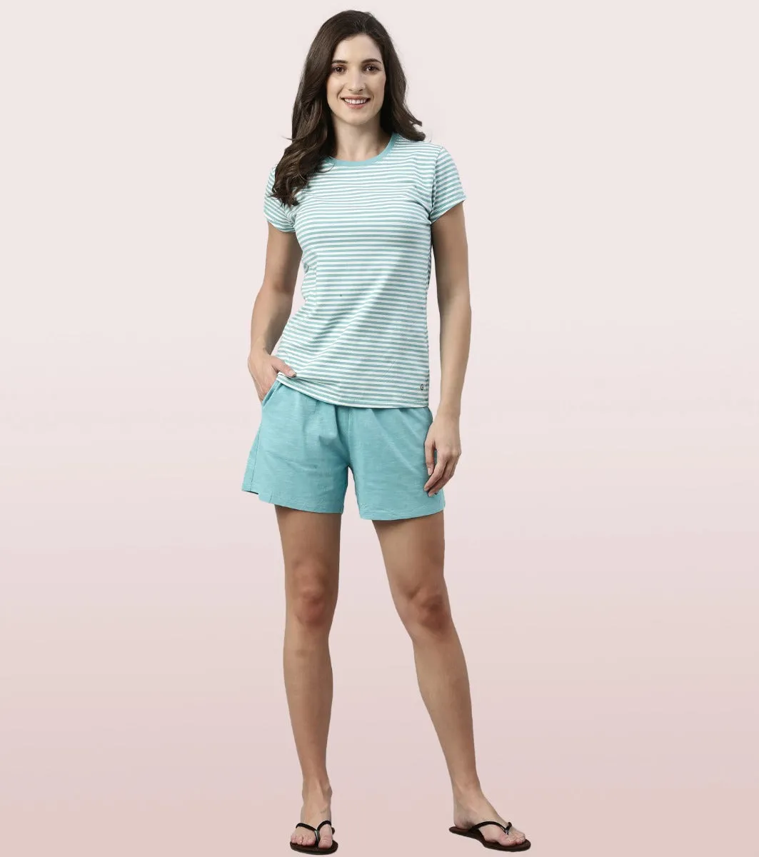 Basic Shorts | Mid-Thigh Length Jersey Shorts With Pockets