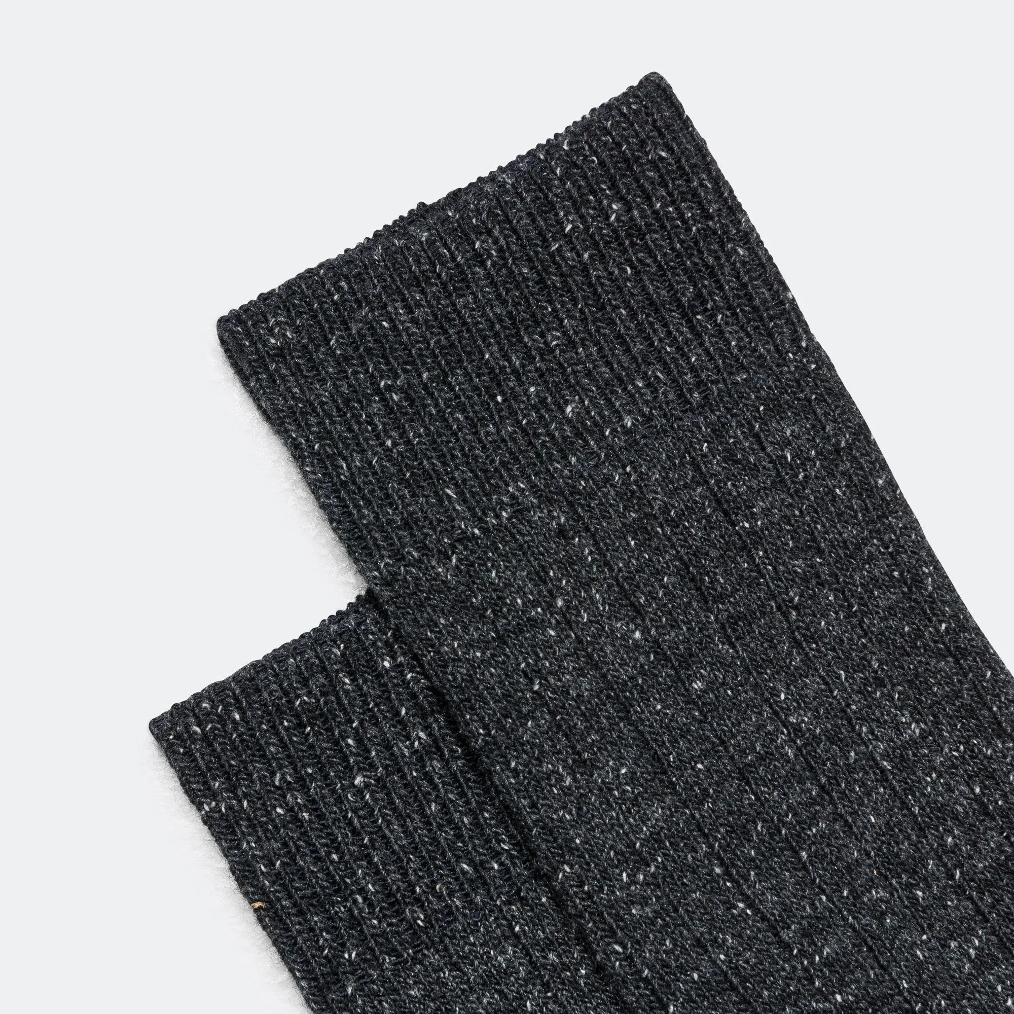 Bjarki Neps Wool Rib Sock - Charcoal Melange