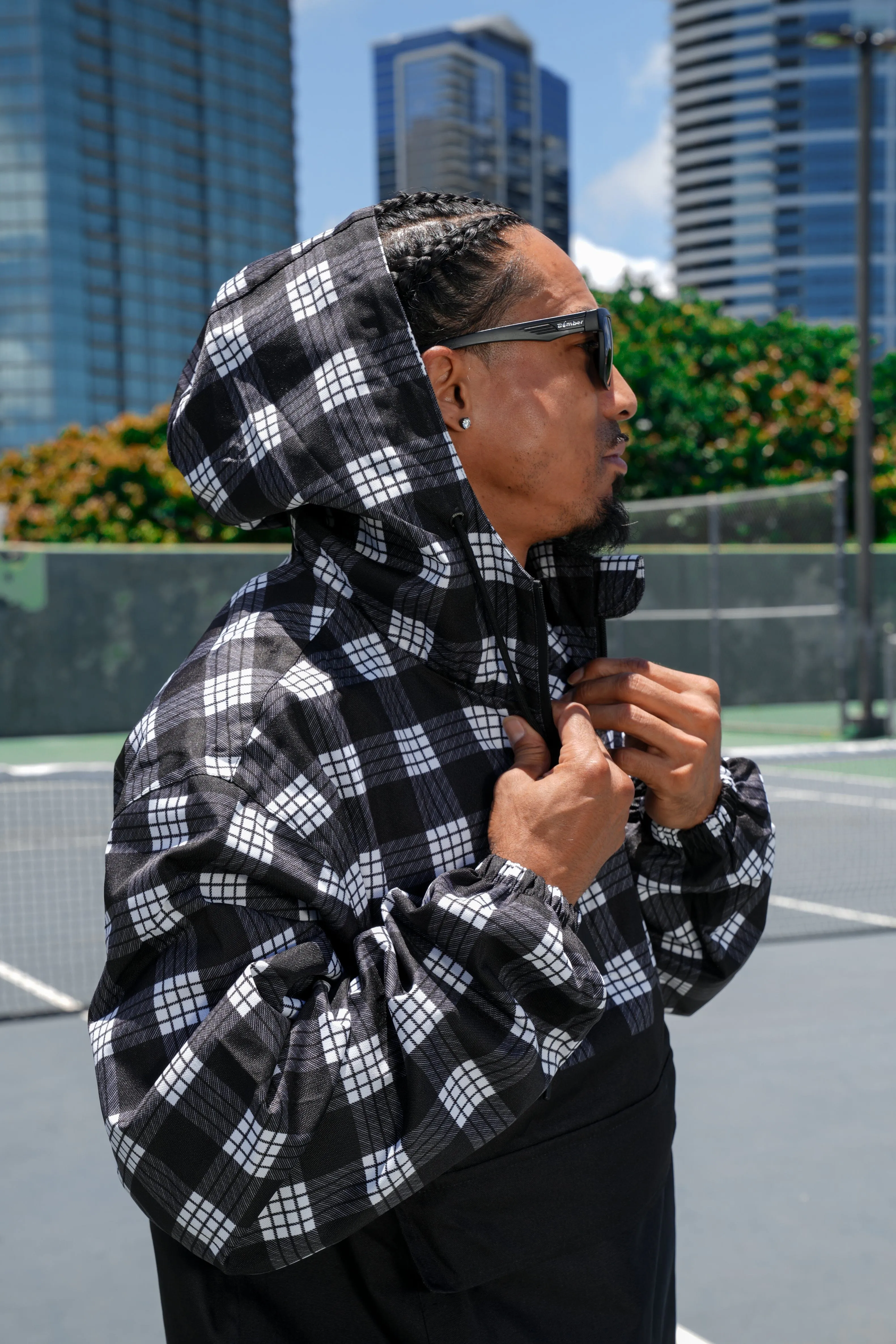 BLACK & WHITE PALAKA RAIN JACKET