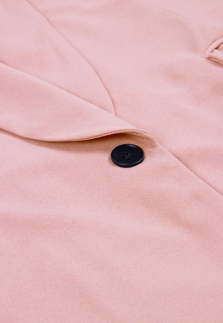 Blair Stretch Work Blazer - Soft Pink