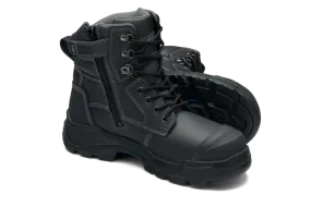 Blundstone Unisex Rotoflex Zip Safety Boot Black 9061