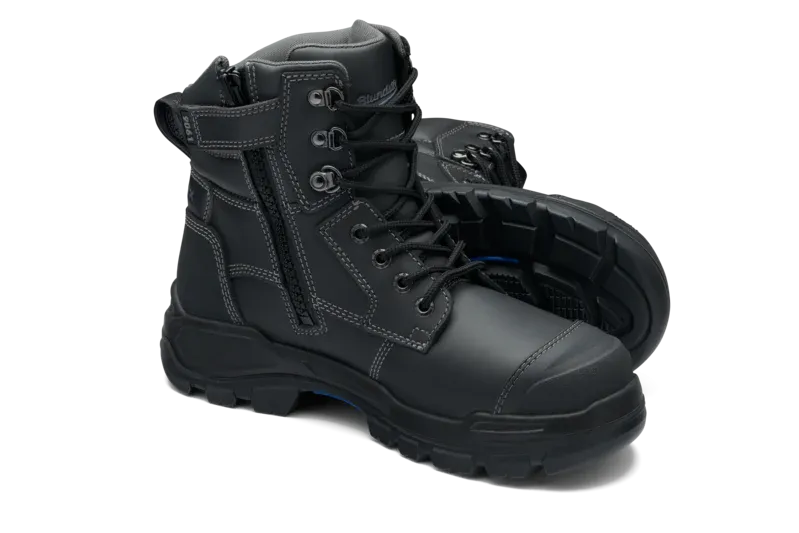 Blundstone Unisex Rotoflex Zip Safety Boot Black 9061