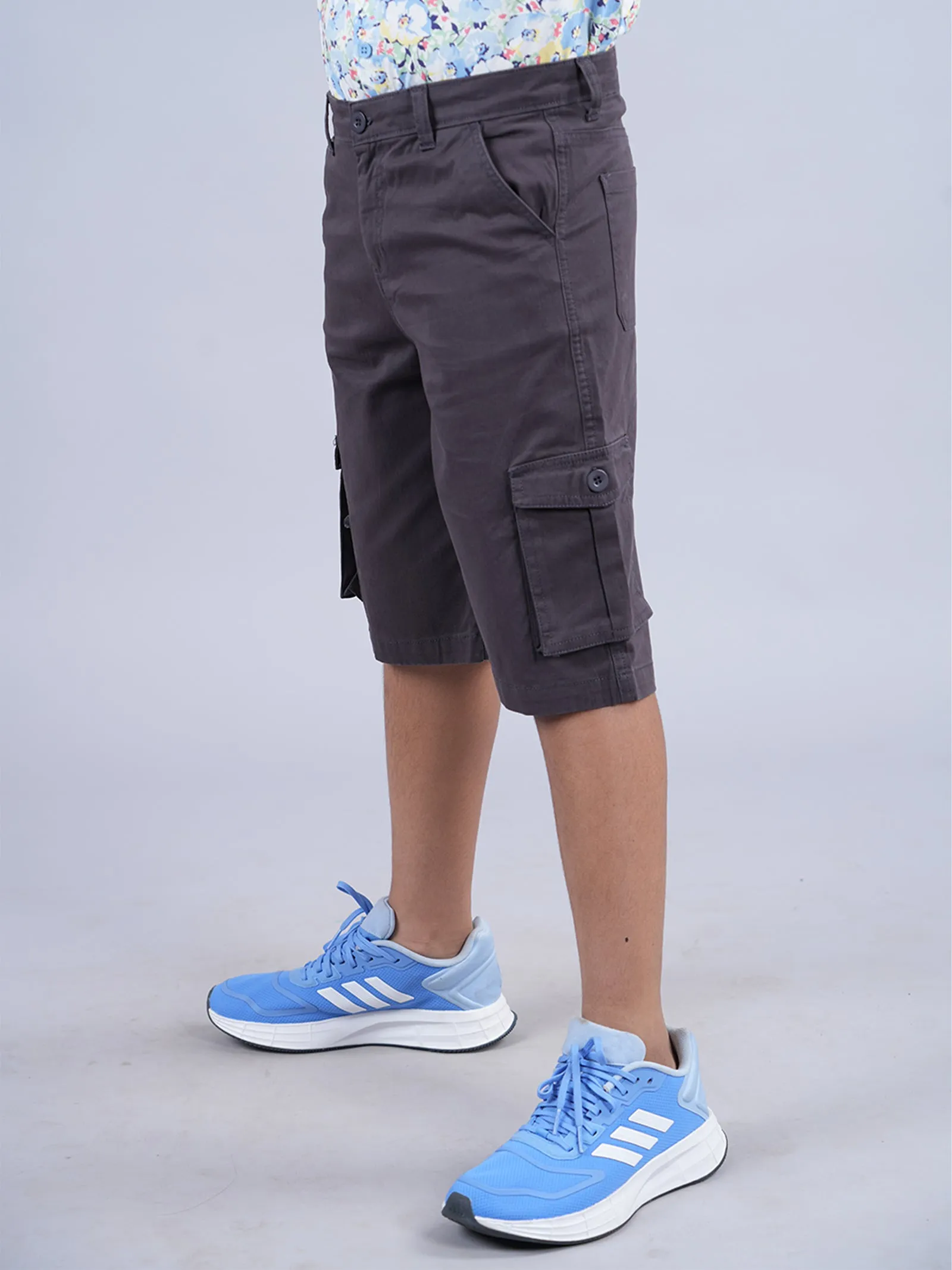 Boys Cotton Twill  Knee Length Cargo Short