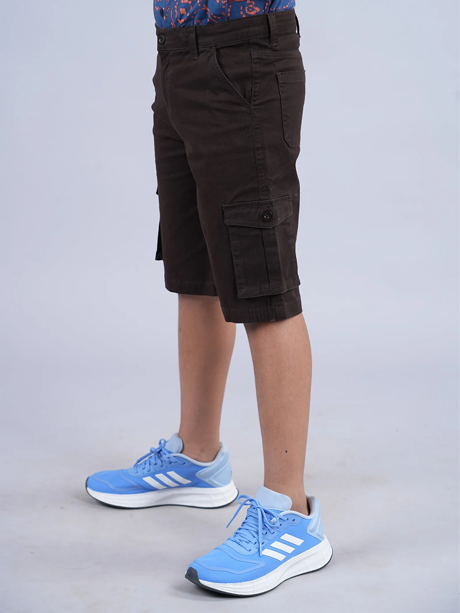 Boys Cotton Twill  Knee Length Cargo Short