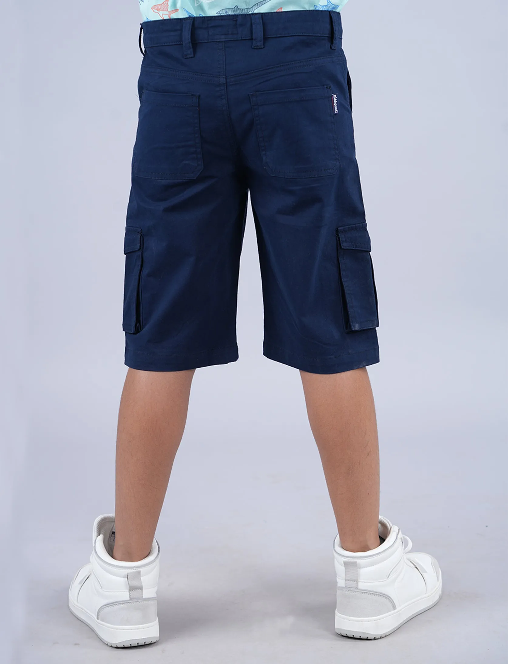 Boys Cotton Twill  Knee Length Cargo Short