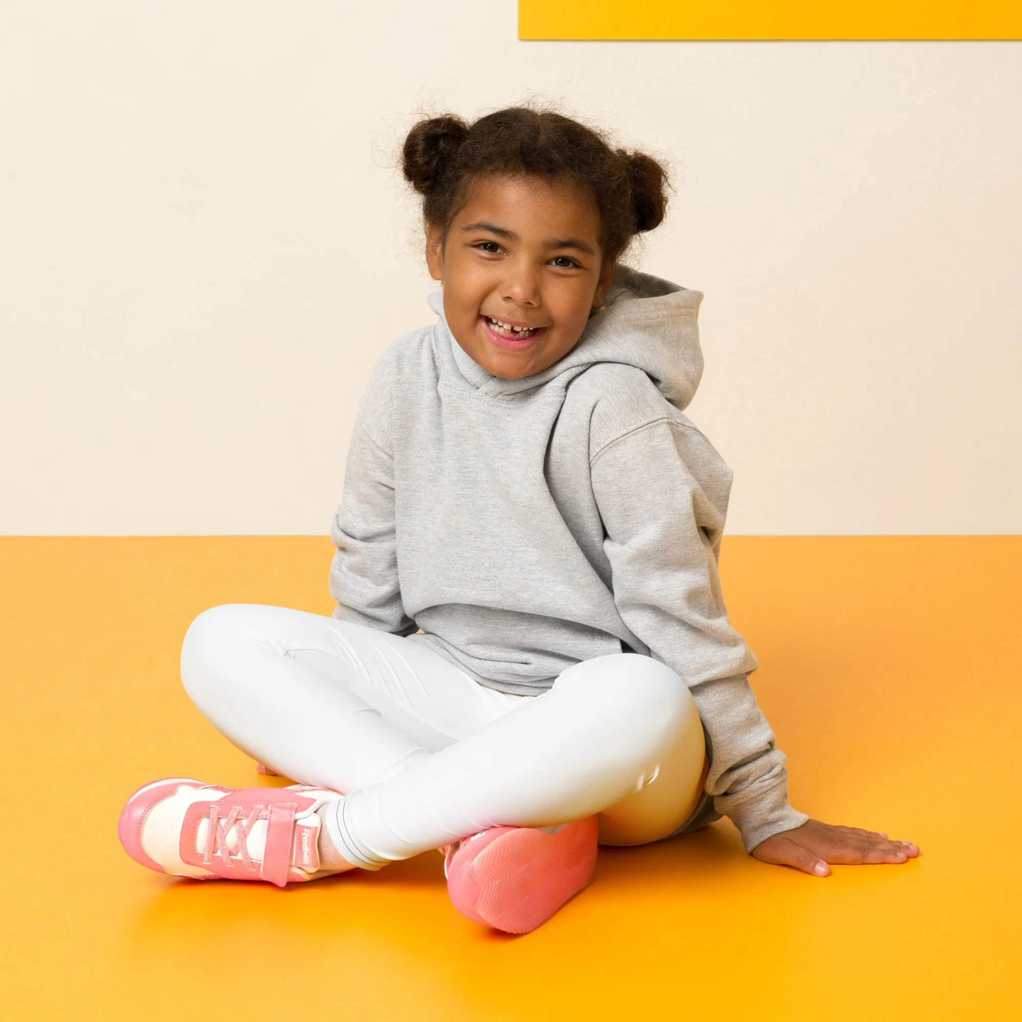 Brighten Up Playtime: Girls' Solid Workout Leggings - Snow