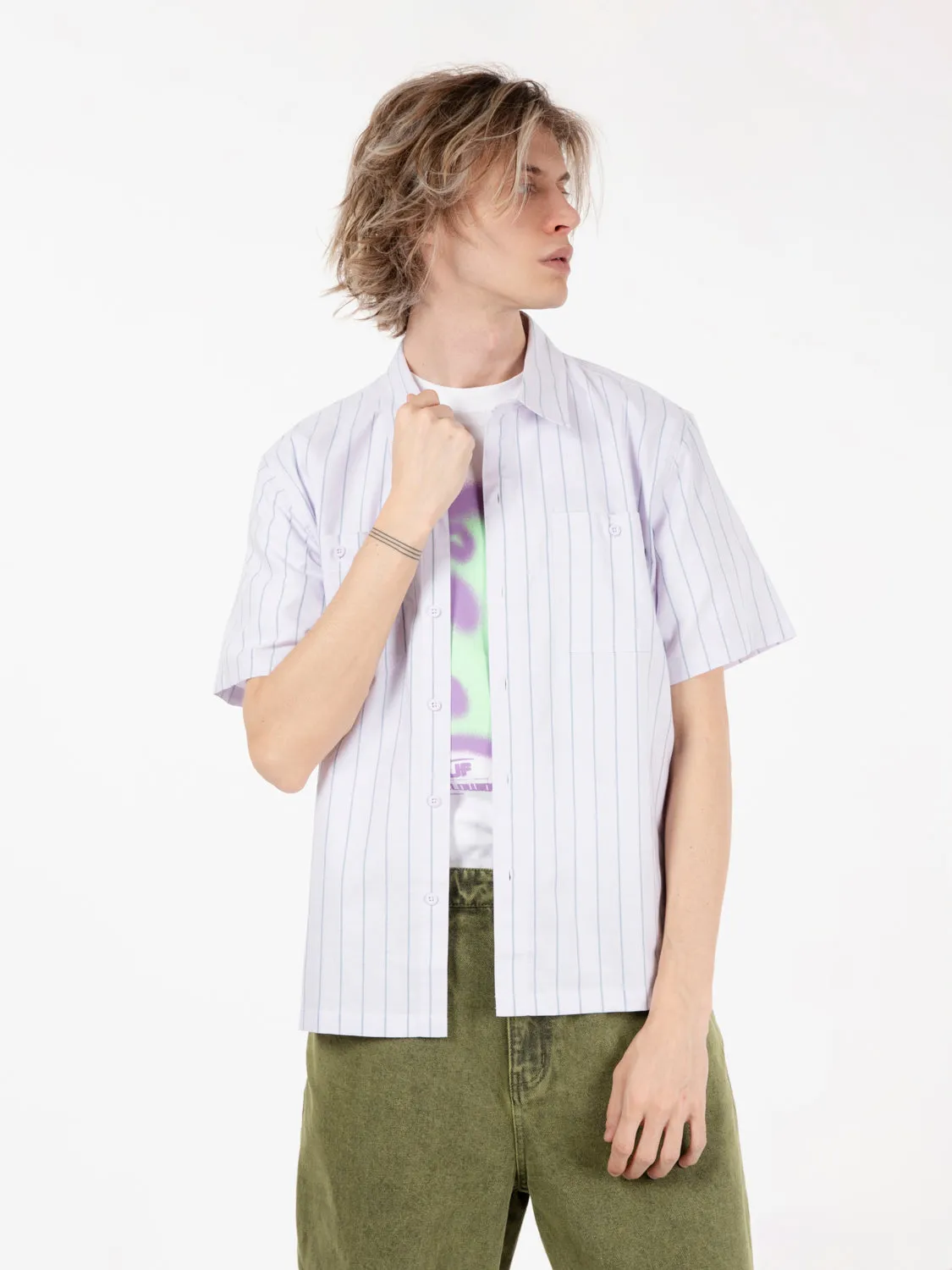 Camicia Parker s/s work lavander