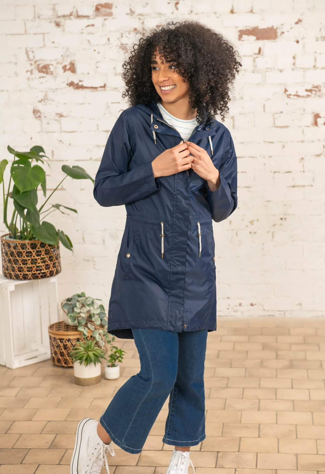 Cara Rain Parka - Navy