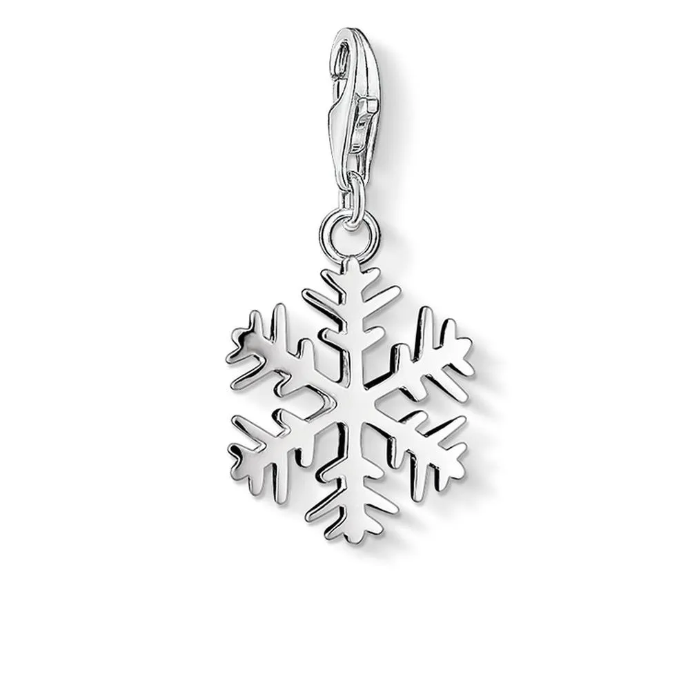 CHARM CLUB STERLING SILVER SNOW CRYSTAL CHARM