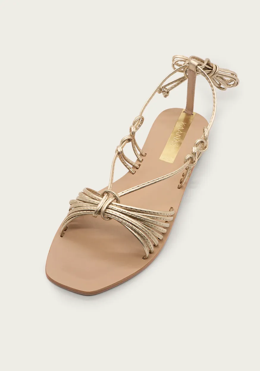 Coba Knotted Sandal w/ Wraparound Ankle Strap