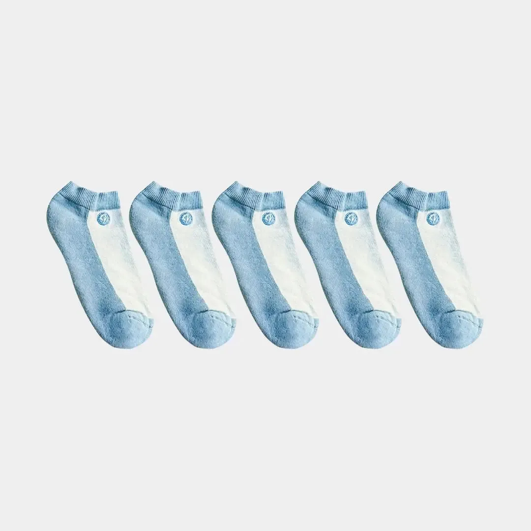 Cool Tones Lightweight Ankle Socks - 98% Organic Cotton