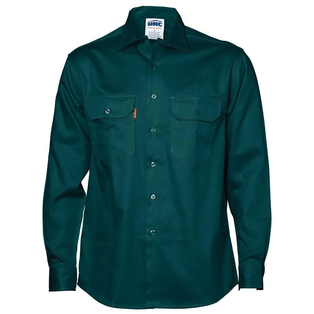 Cotton Drill Long Sleeve Work Shirt