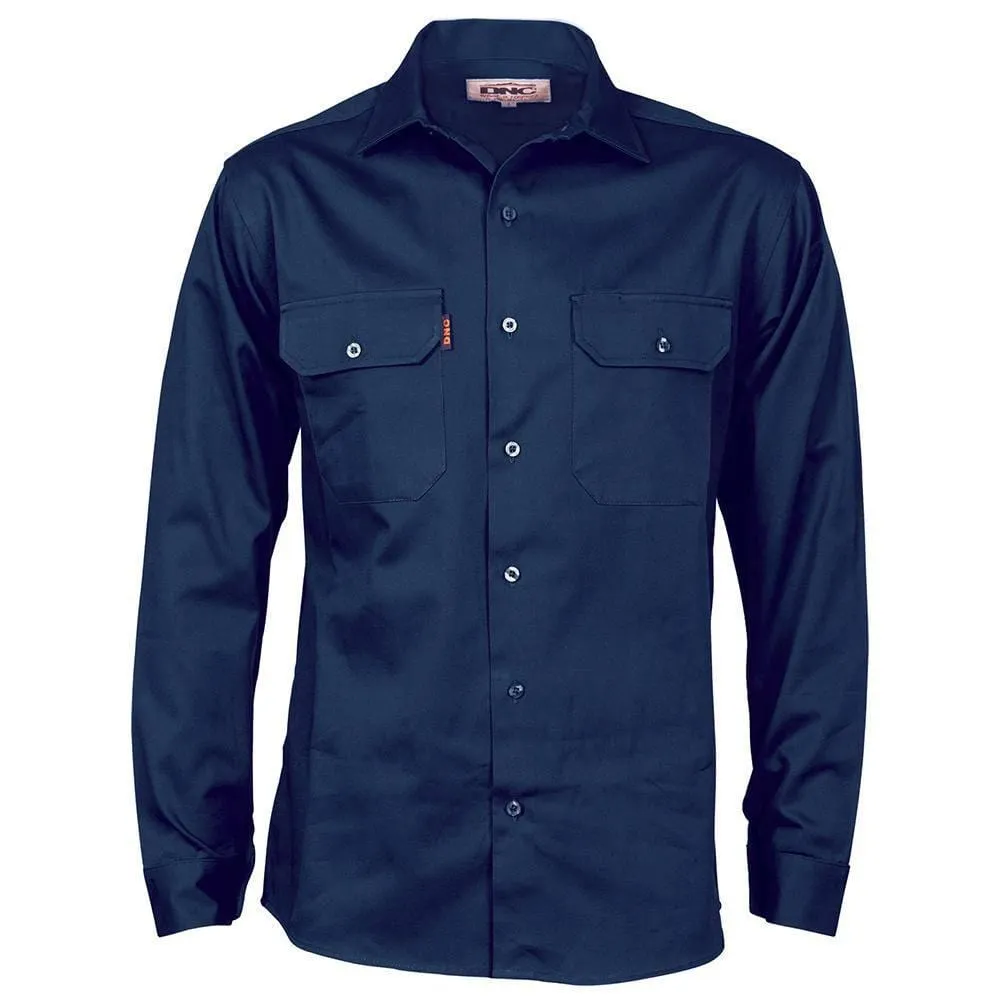 Cotton Drill Long Sleeve Work Shirt