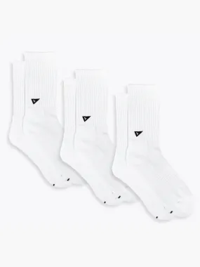 Crew Sock 3 Pack - White