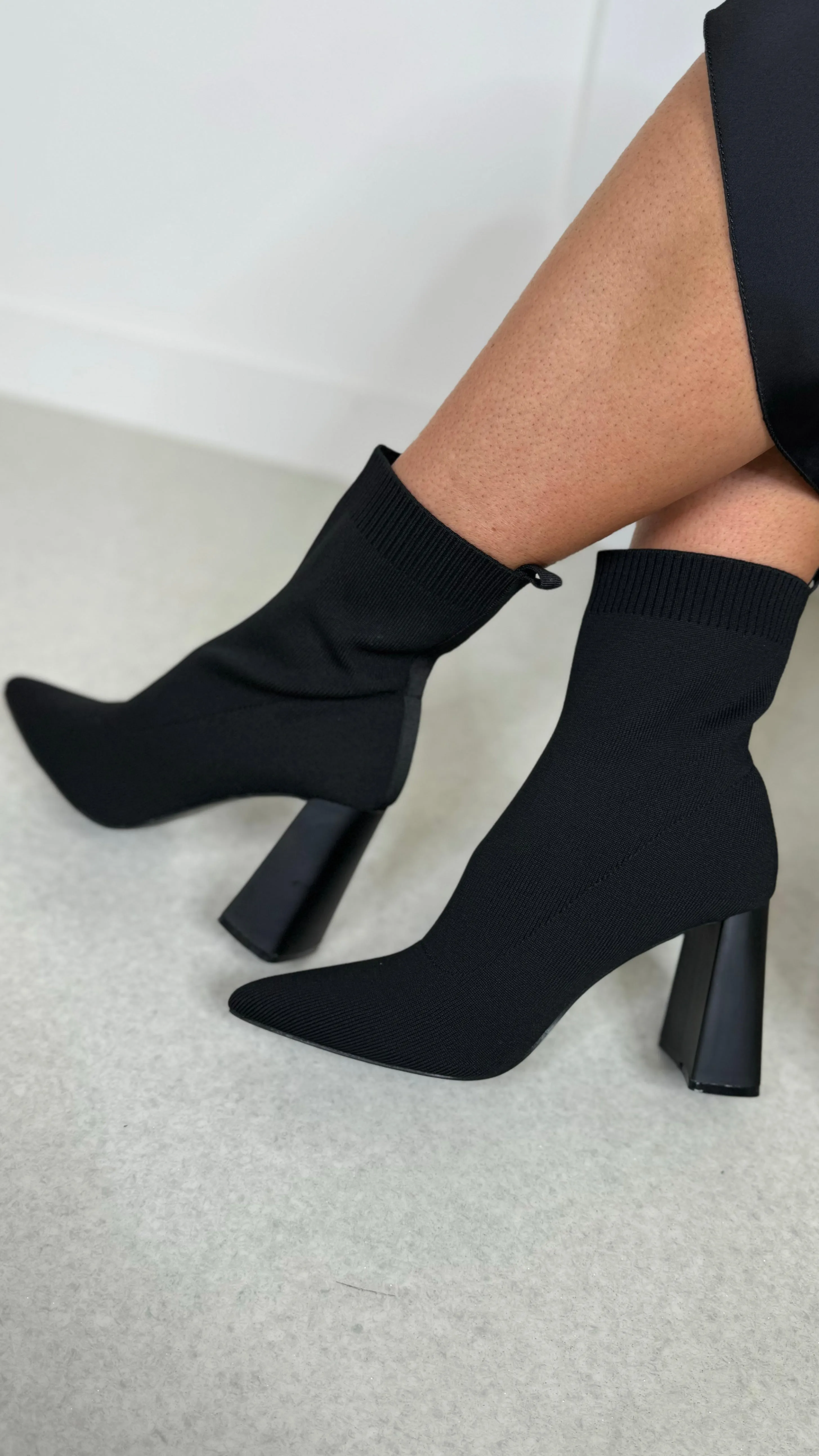 Dani Black Sock Boots