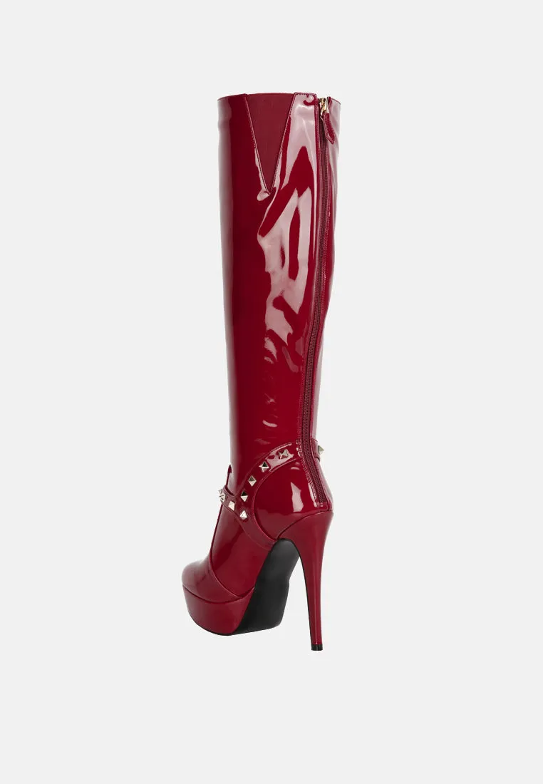 Daphne Stiletto Heeled Mid Calf Boots