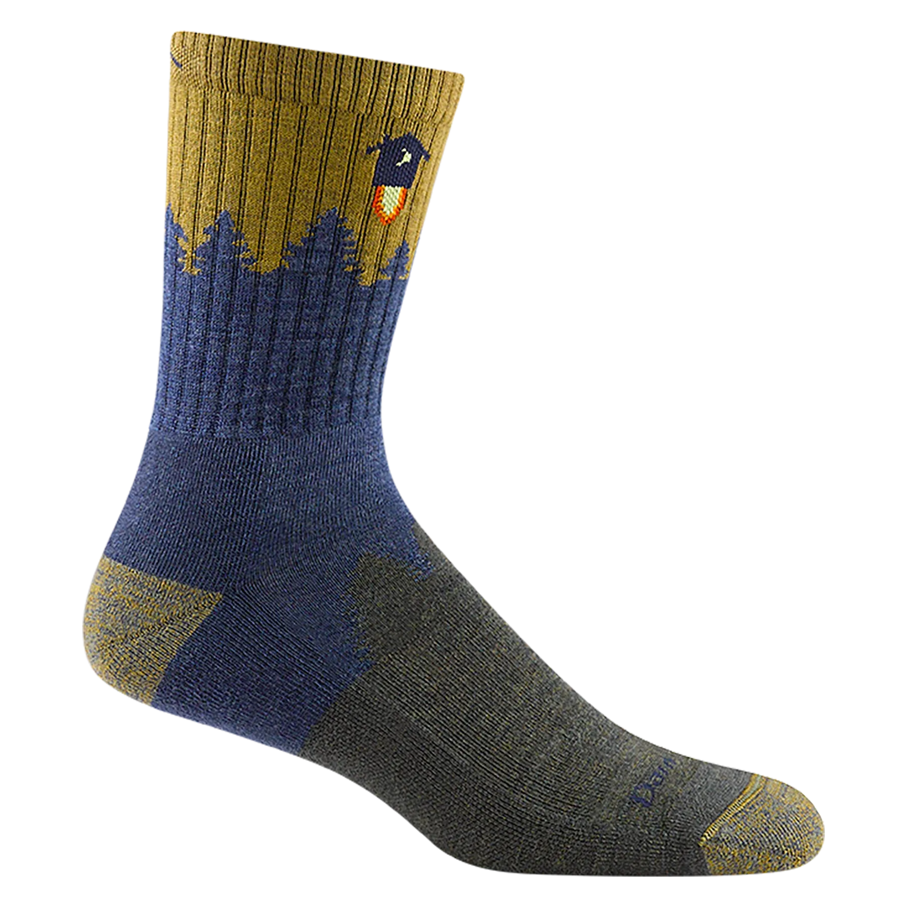 Darn Tough 1974 Men's Number 2 Micro Crew Midweight Hiking Socks - Denim