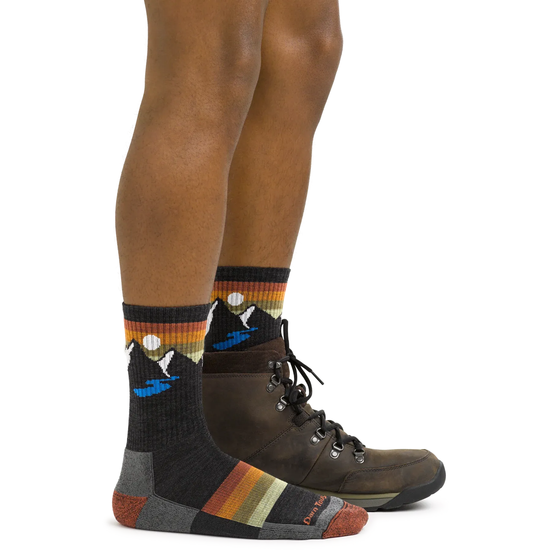 Darn Tough 1997 Men's Sunset Ridge Micro Crew Lightweight Hiking Sock - Charcoal