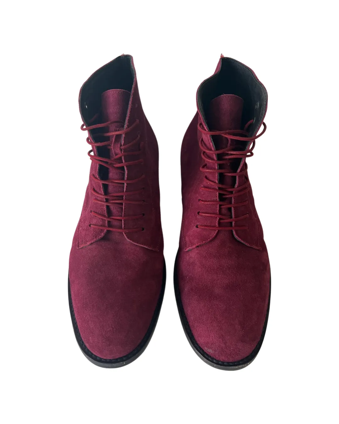 DEEP ROSE SUEDE LACE UP BOOT SIZE 39, 40