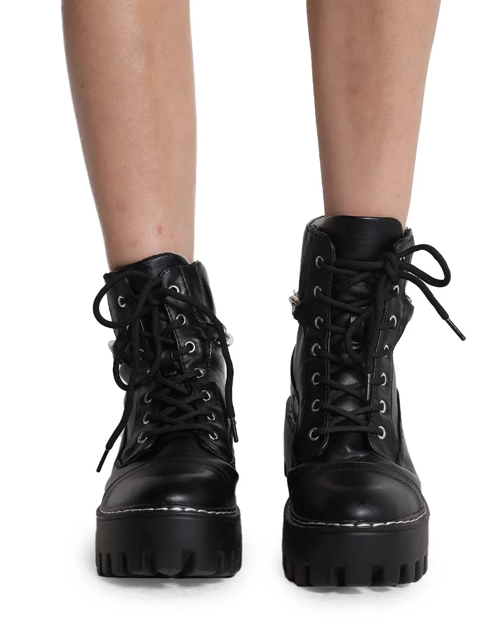 Desperate Measures Chain Platform Boots