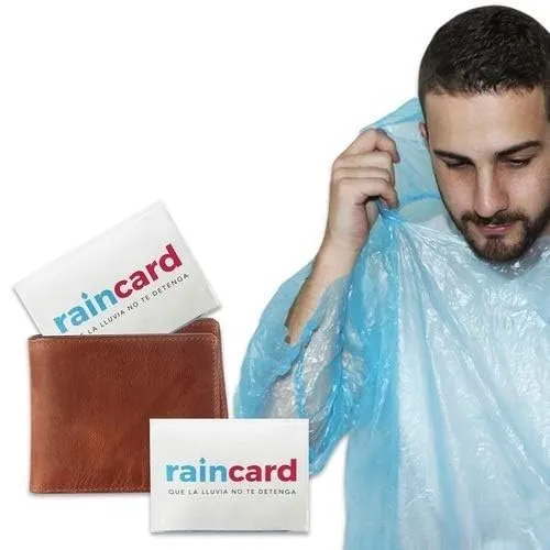 Disposable Rain Card for Emergency Use Waterproof Rain Coat