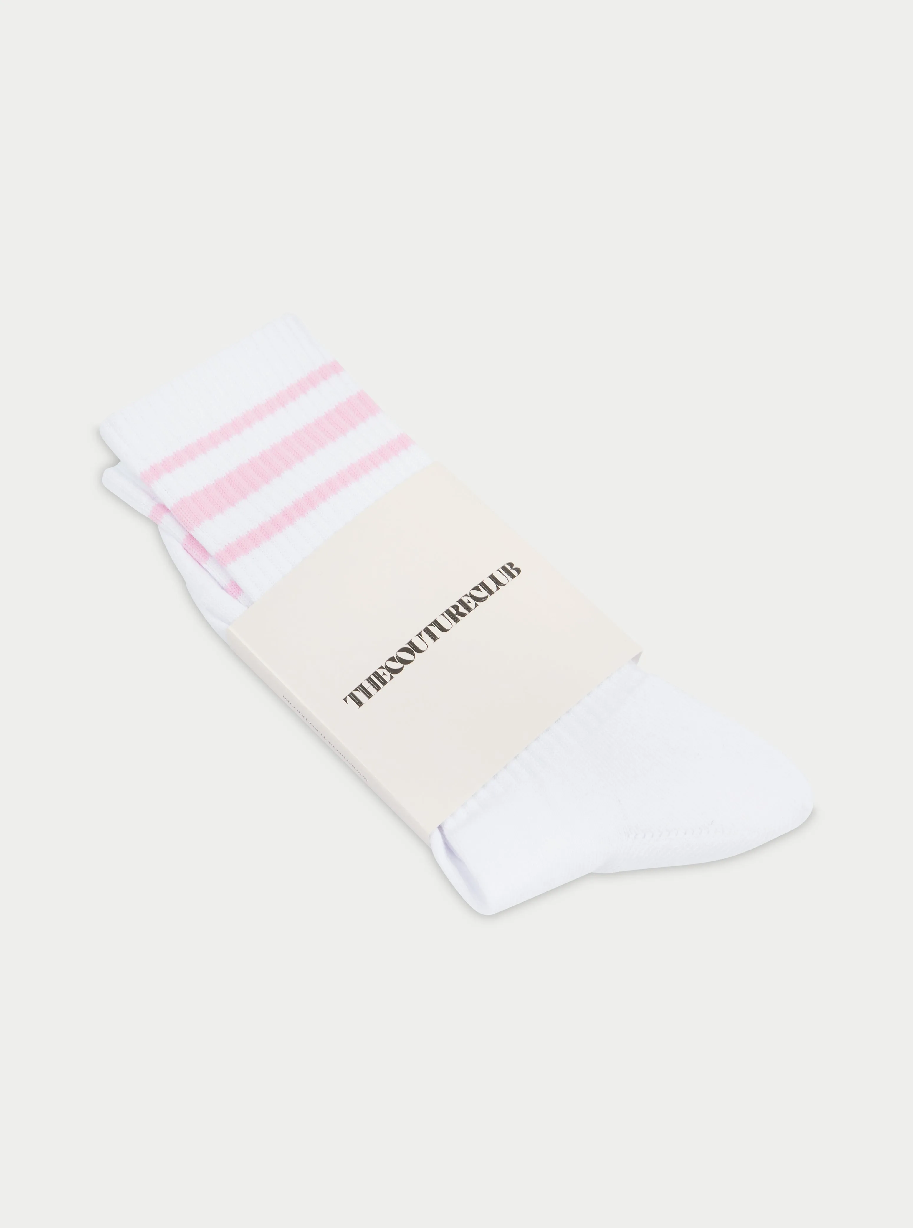 EMBLEM STRIPE SPORTS SOCK - PINK