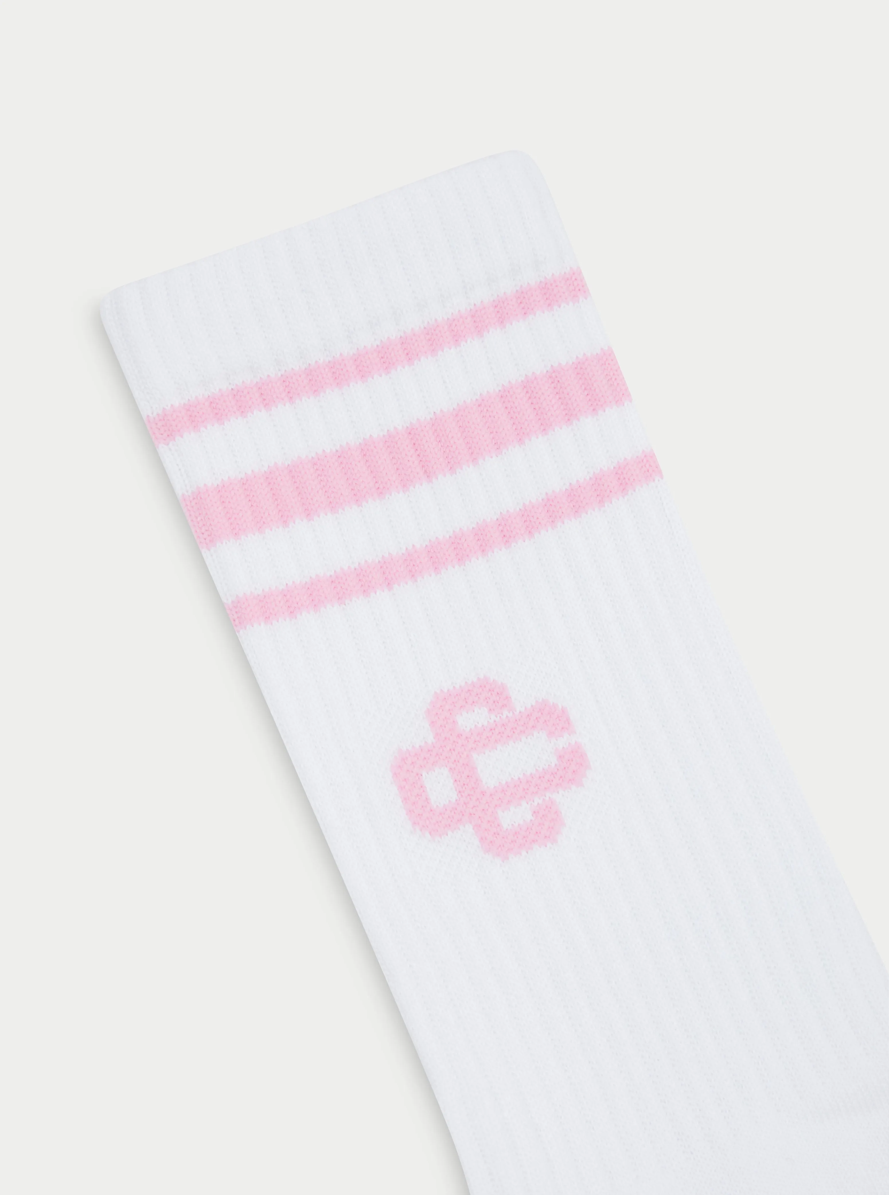 EMBLEM STRIPE SPORTS SOCK - PINK