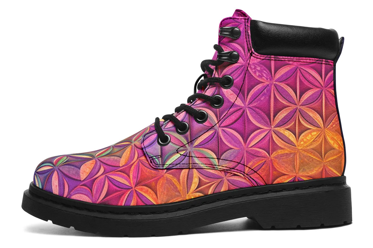 Flower Life Magenta Classic Vibe Boots