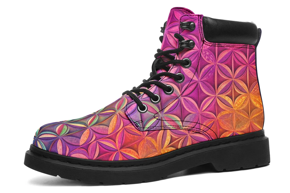 Flower Life Magenta Classic Vibe Boots